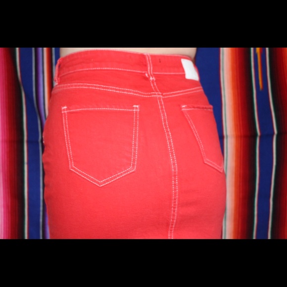 Red Kendall+Kylie Denim Skirt - Picture 3 of 5
